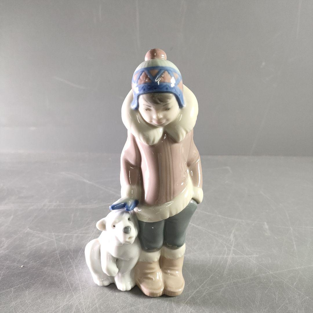 A883-9/LLADRO/リヤドロ/小熊とエスキモーの少年/フィギュリン/