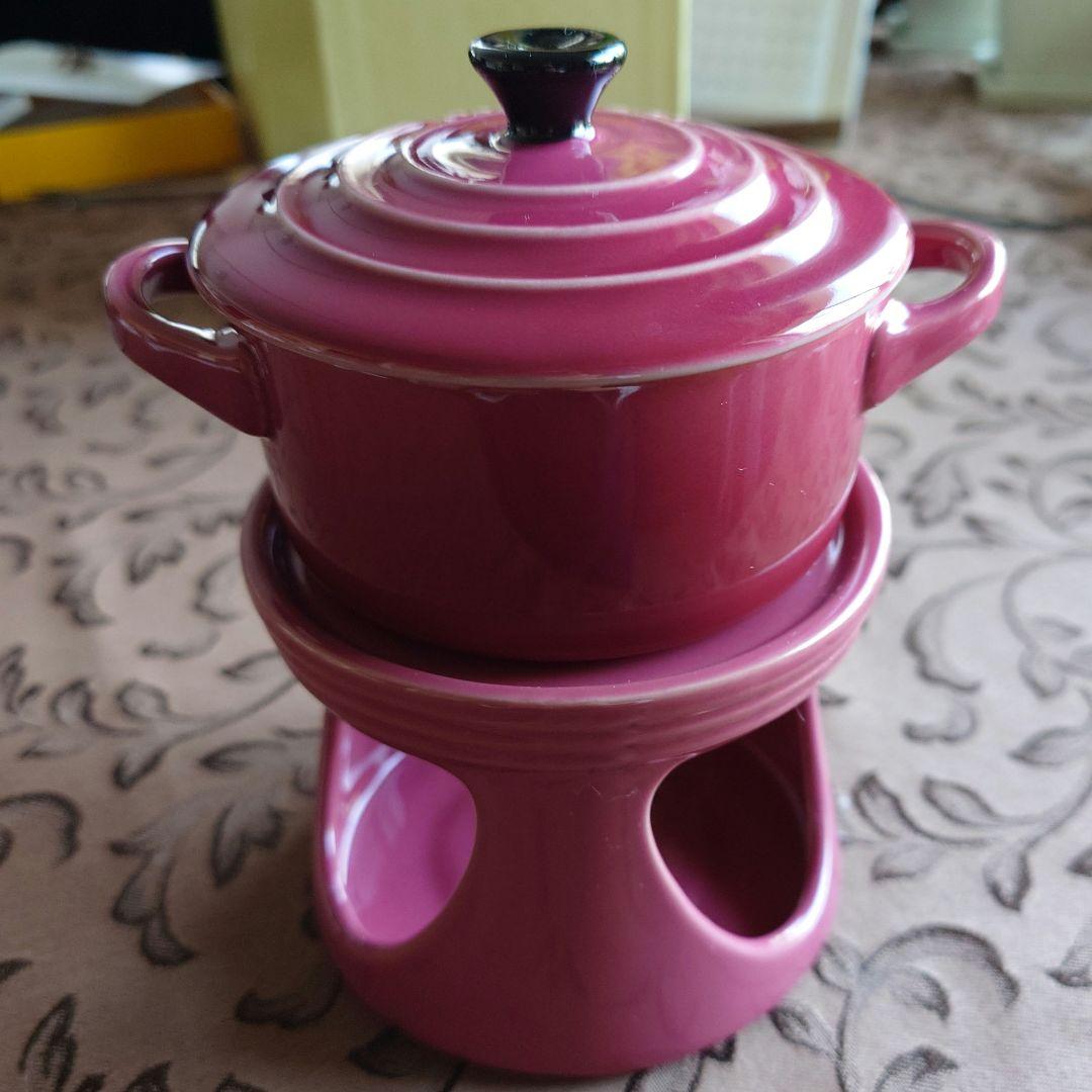 LE CREUSET ル・クルーゼ ミニココット フォンデュセット〈未使用〉②