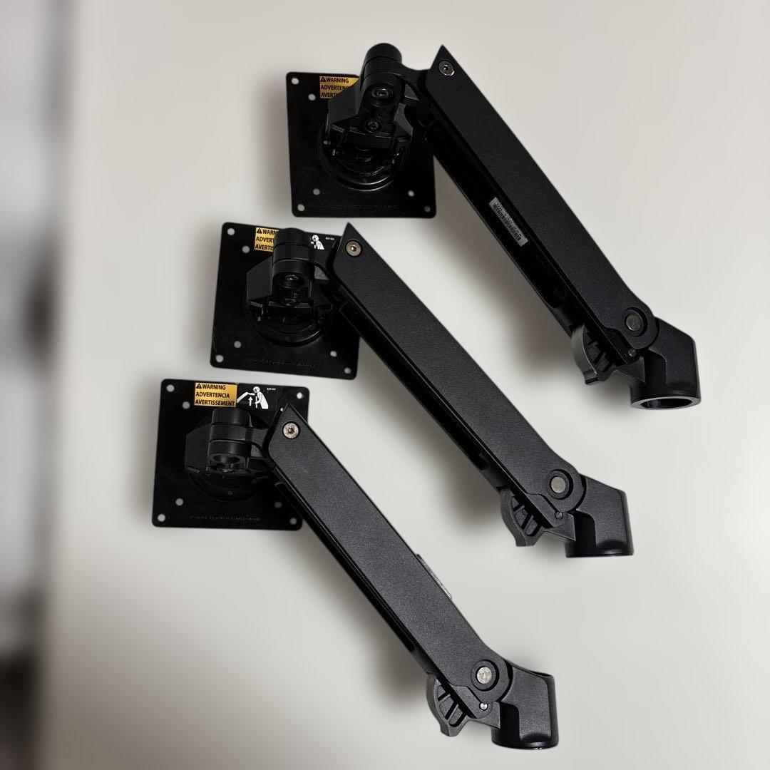 エルゴトロンLX デュアルモニターアーム ロングポール ＋純正追加アーム1本