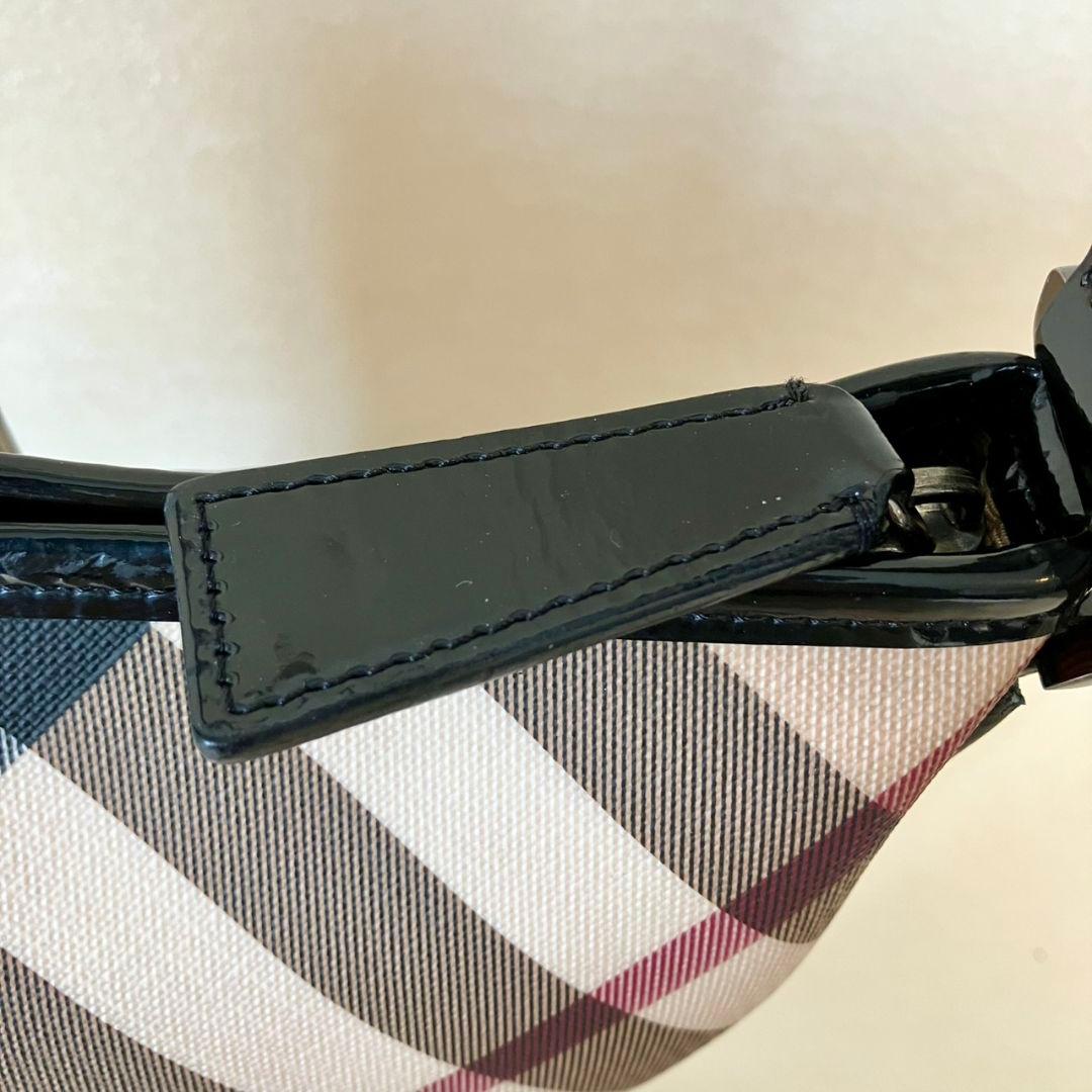 バーバリー ショルダーバッグ ノバチェック ベージュ レザー PVCメガチェック