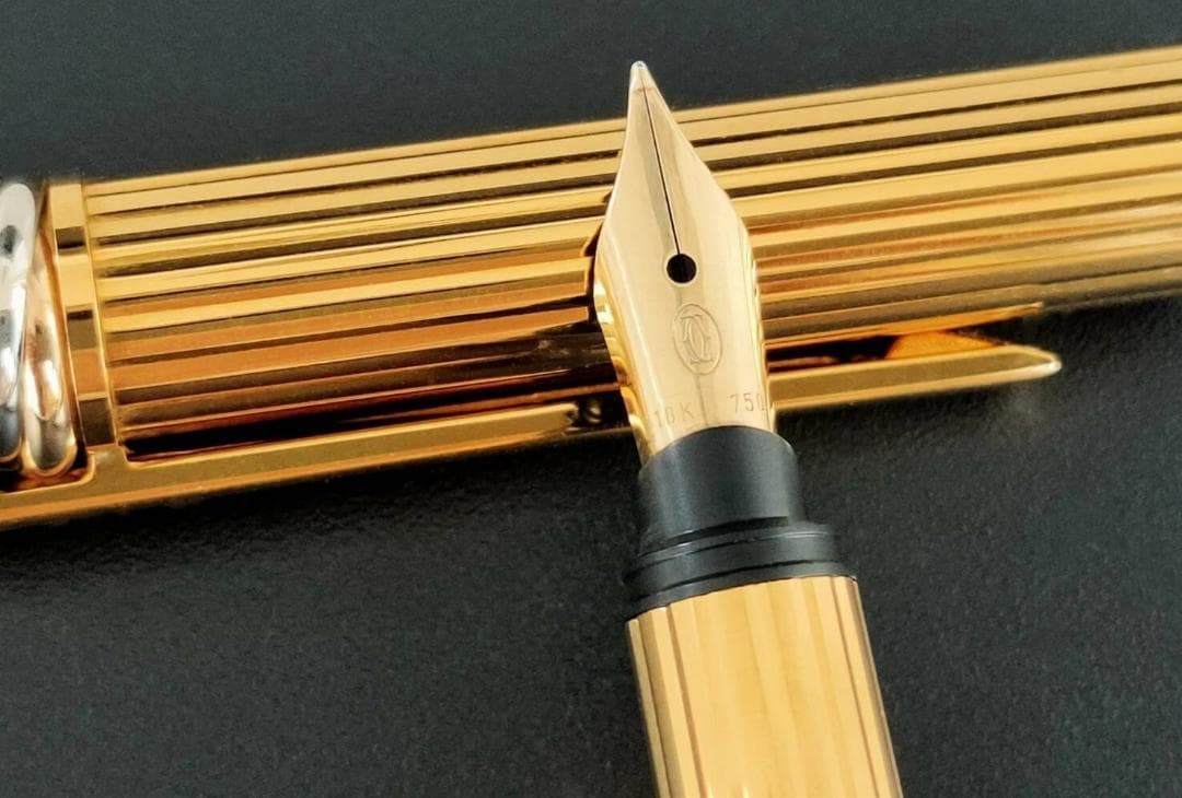 ヴィンテージ Cartier カルティエ トリニティ 万年筆 ボルドー 18K