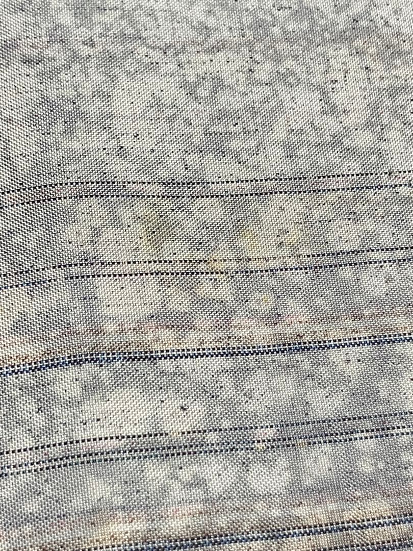 辻が花 本場縞大島紬 袋帯 六通柄 正絹 叩き染め 絞り 未使用訳ありイ6520