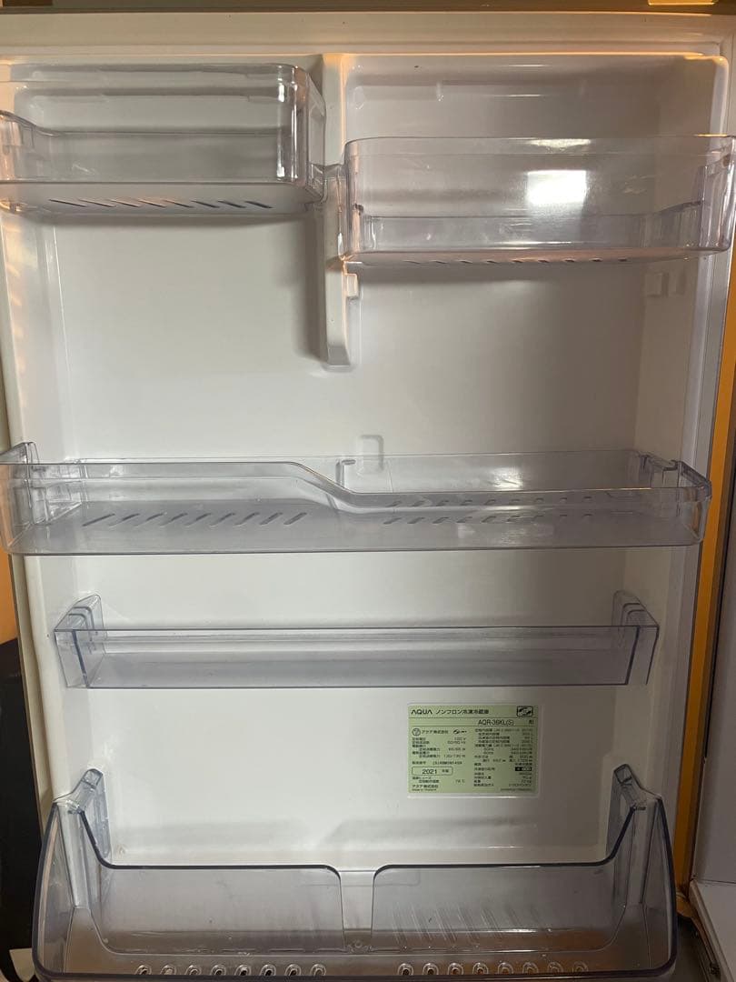 AQUA ノンフロン冷凍冷蔵庫 AQR-36KL(S) 2021年製　355ℓ