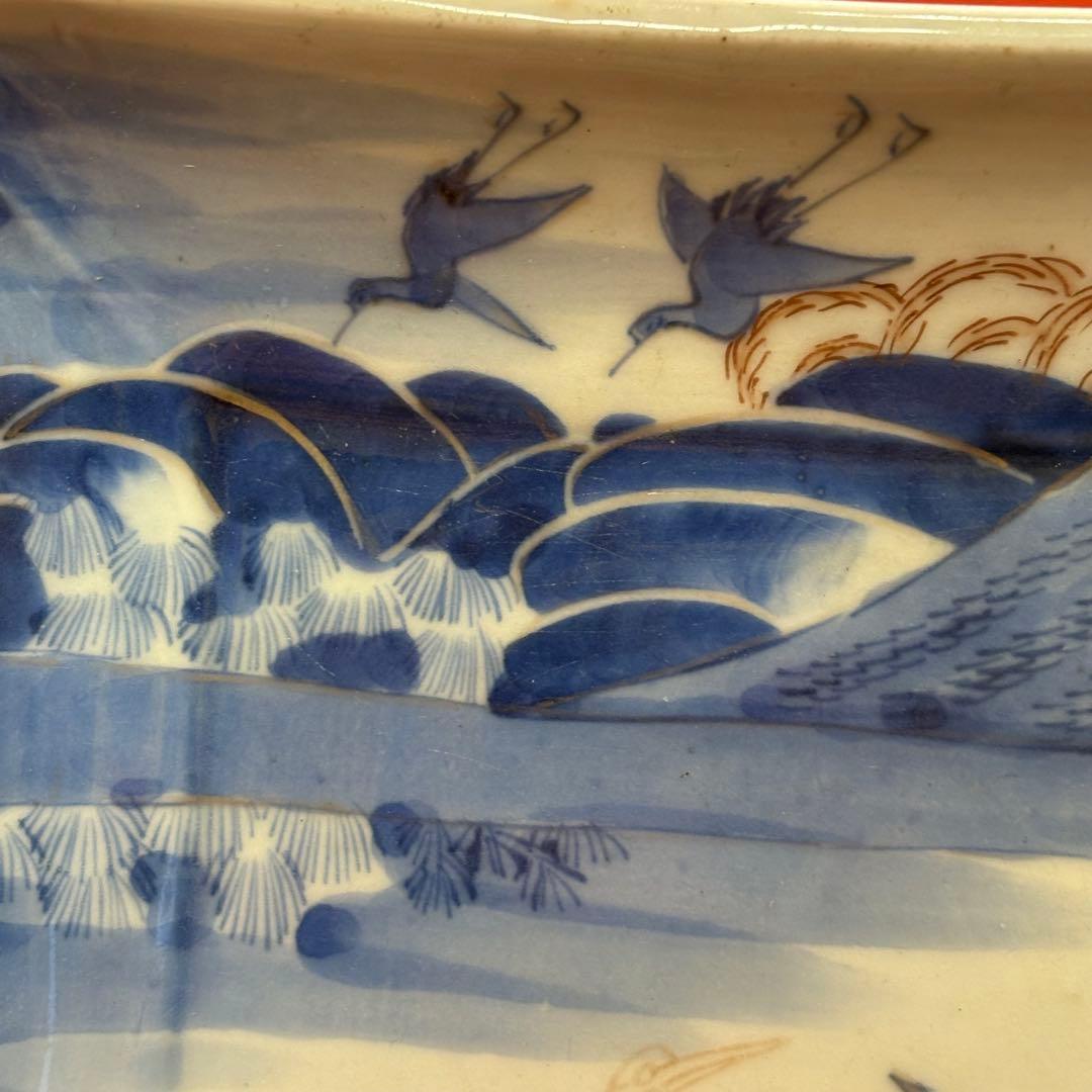 江戸時代　古伊万里　富士山　角皿