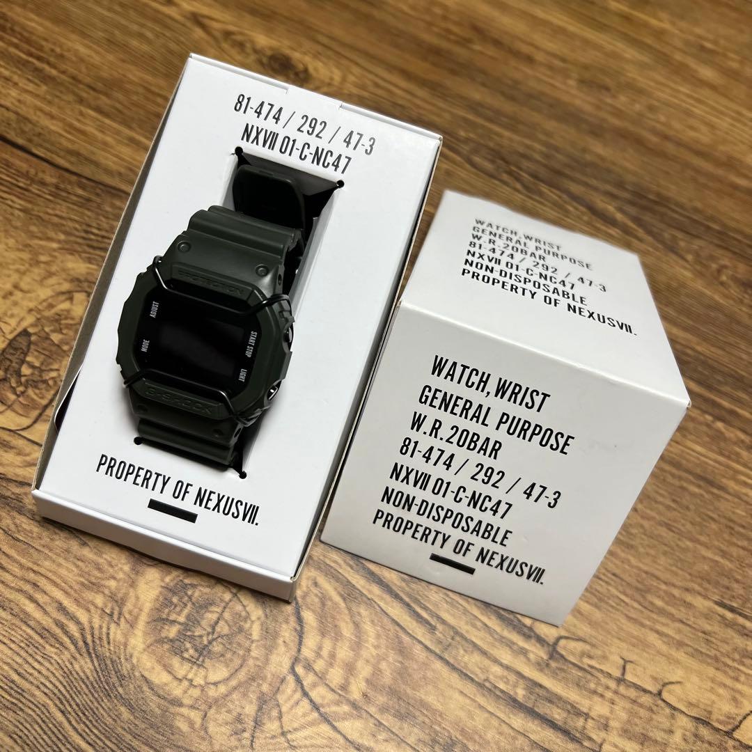 美品CASIO G-SHOCK DW-5600NX7 Nexus7 OLIVE