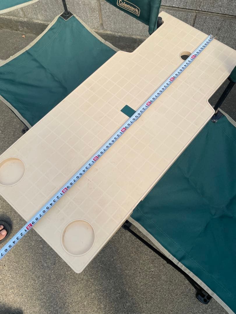 Coleman二人掛けアウトドアテーブルチェア一体型荷物入れ付秋キャンプおまけ付