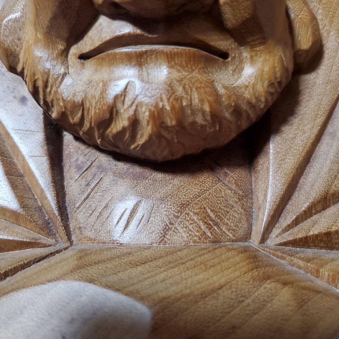 【大幅値下げ】讃岐一刀彫宗家 山中象堂 達磨 だるま 置物　木地