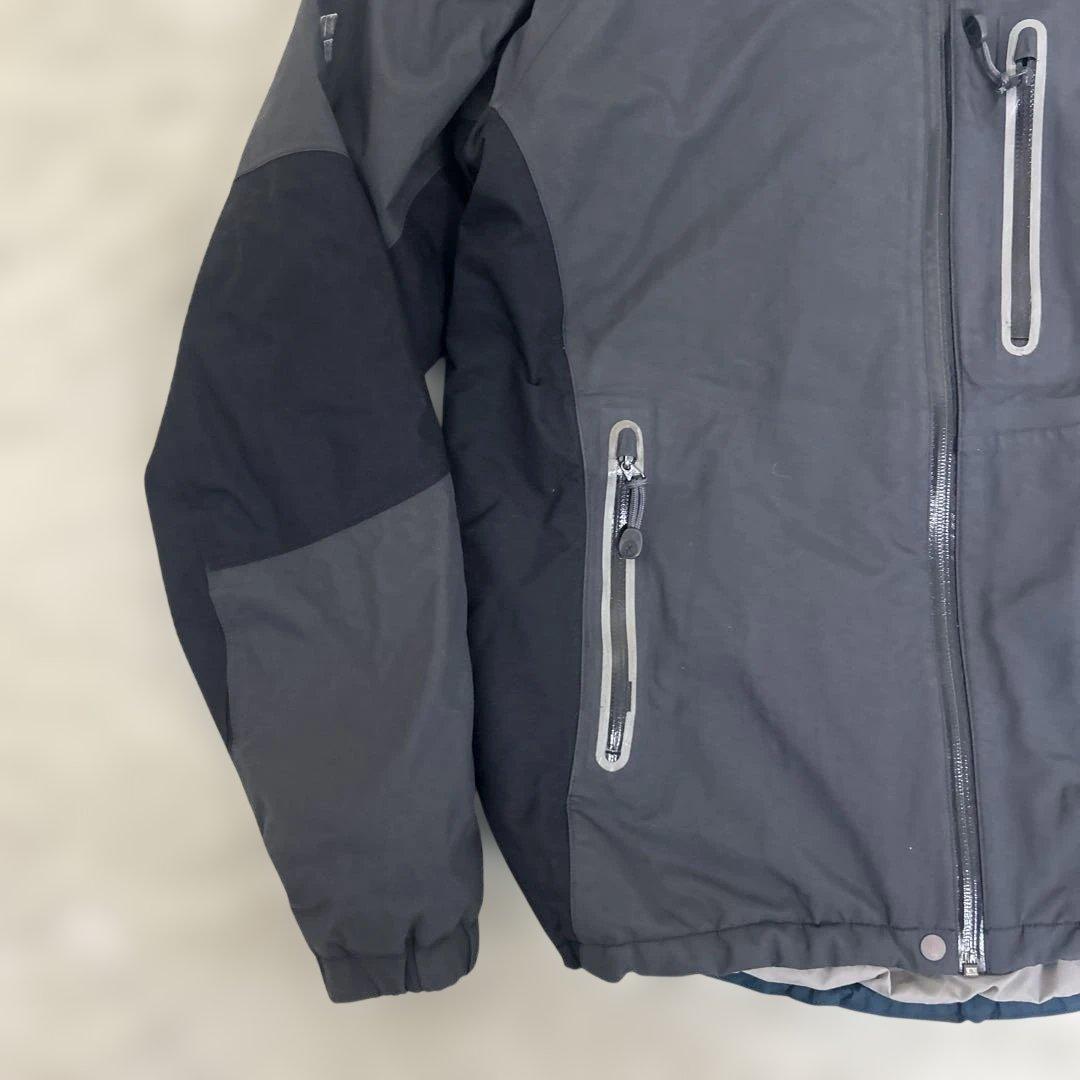 【美品】モンベル　スキーウエア　ダウンジャケット　Mサイズ　グレー　ブラック