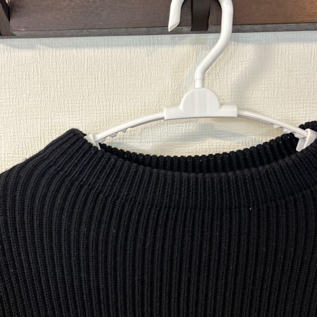 アンデルセンアンデルセンブラックリブ編みニット・セーター