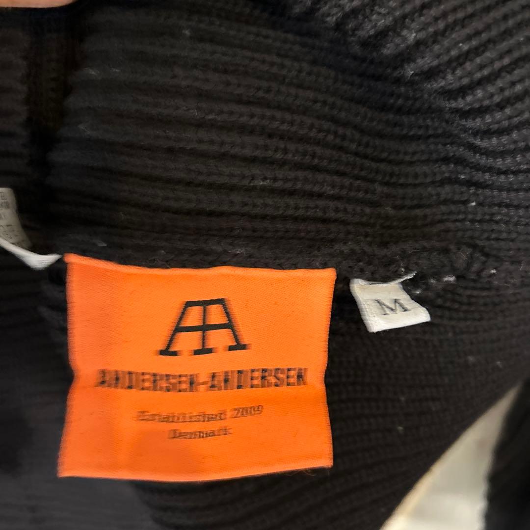 アンデルセンアンデルセンブラックリブ編みニット・セーター