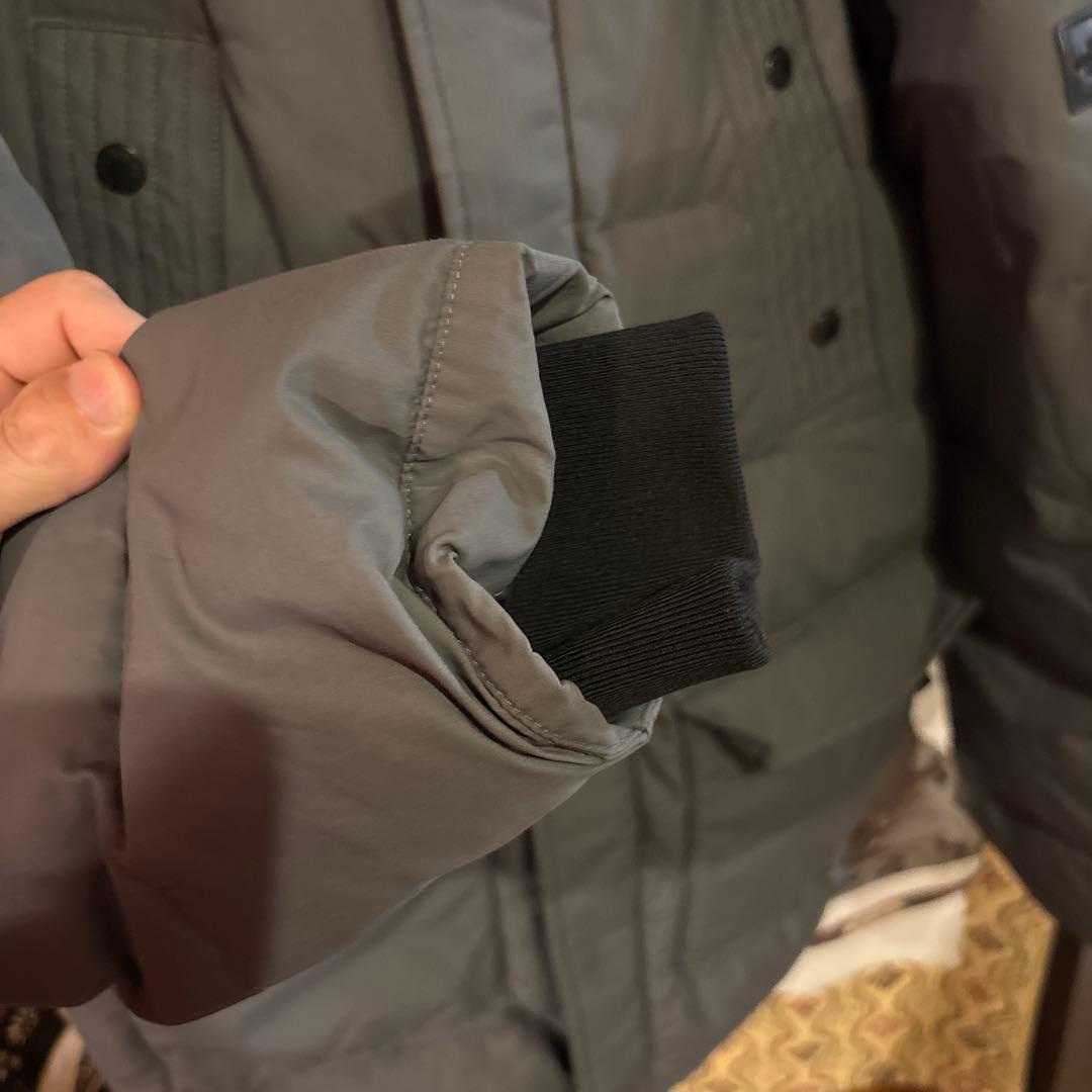 【美品】 THE NORTH FACE フードダウン メンズL グレー