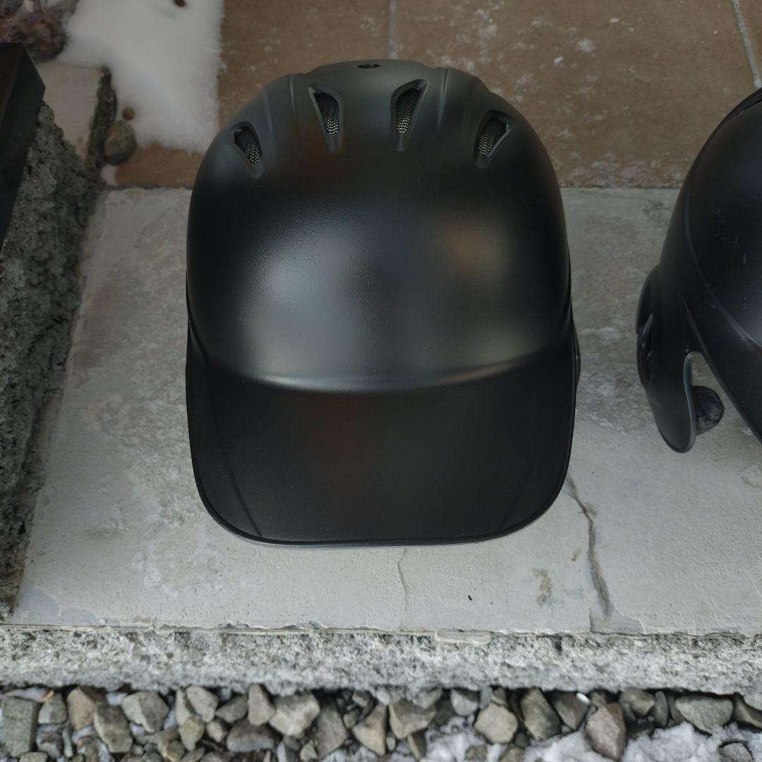 野球　軟式ヘルメット　マットブラック　野球道具　両打者用　両耳付　Ｌサイズ×3個