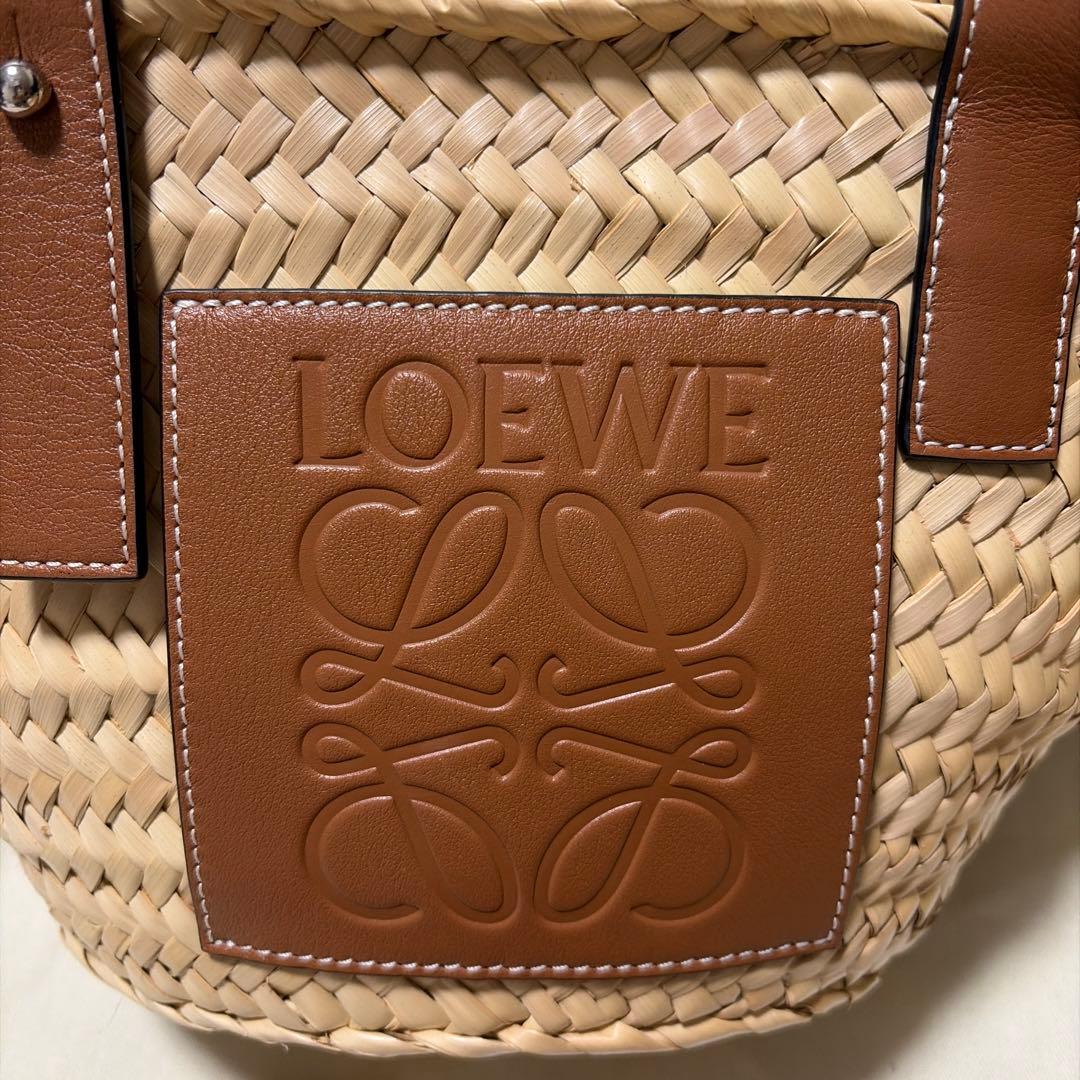 LOEWE かごバッグ ナチュラル／タン