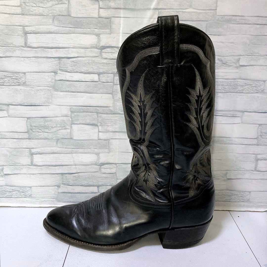 トニーラマ ウエスタンブーツ カウボーイ 10D 本革 USA ブラック 黒