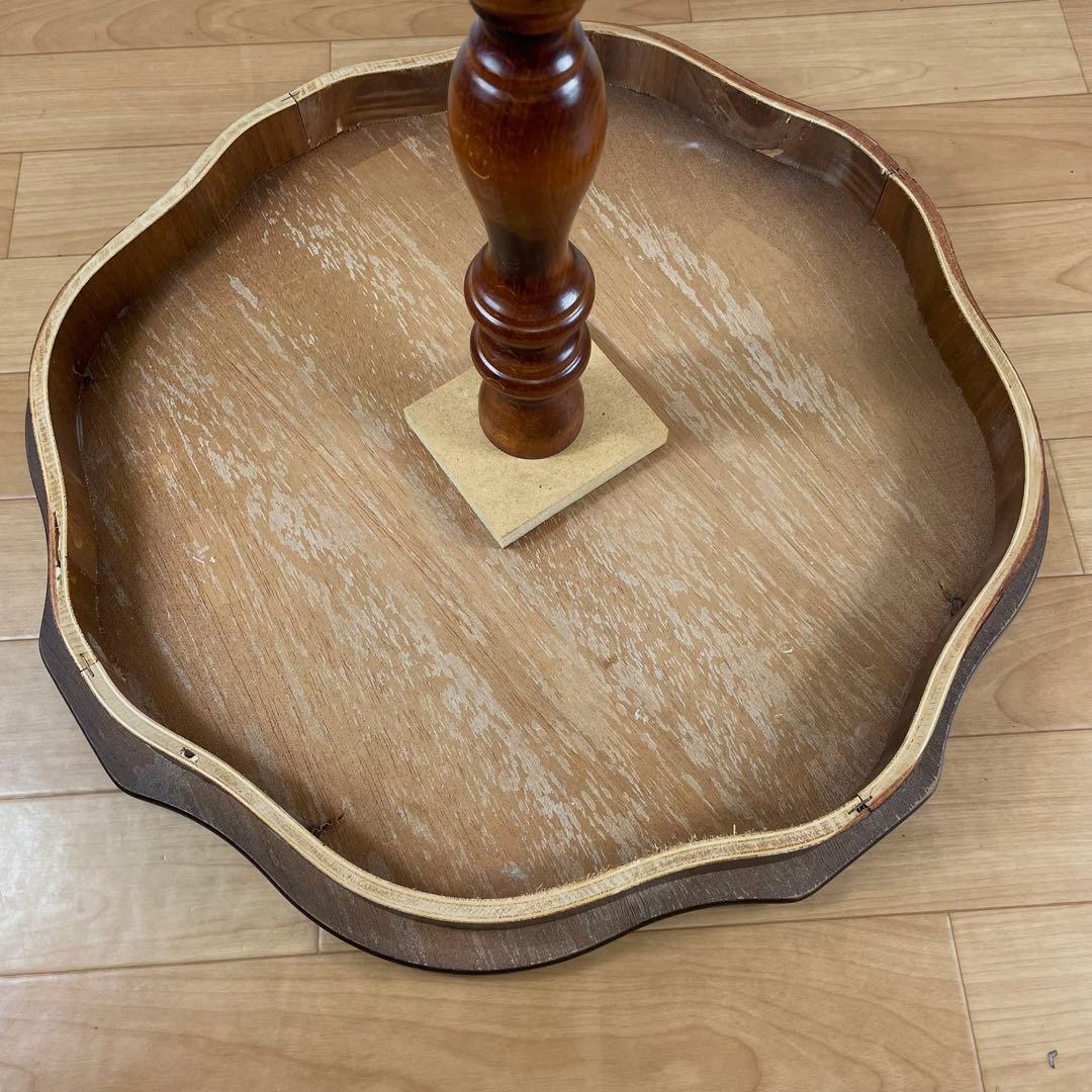 【良品】イタリア製 象嵌細工 猫脚 サイドテーブル アンティーク no.1