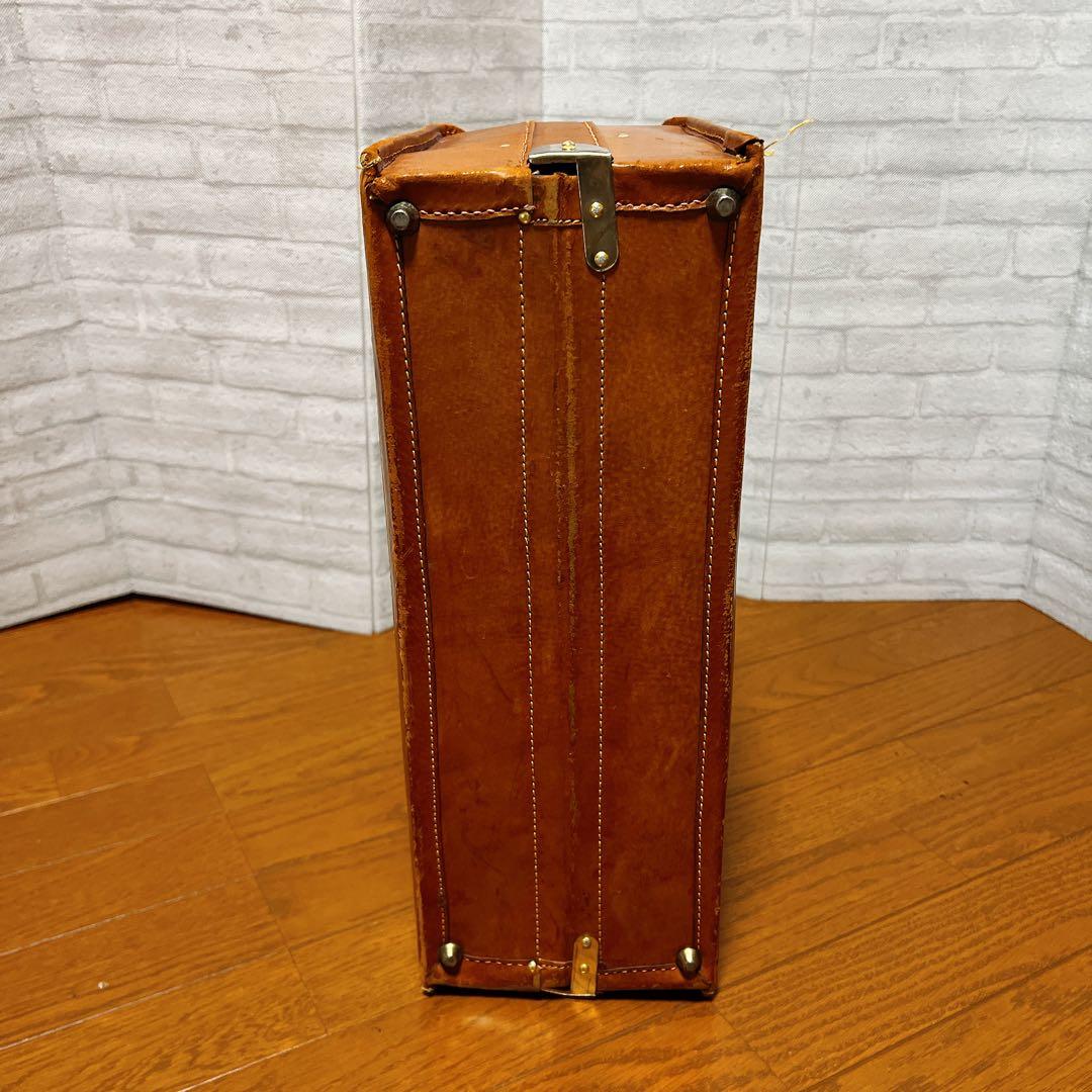 【革製】ヴィンテージ レザートランク 角型ドクターバッグ 大容量 アンティーク
