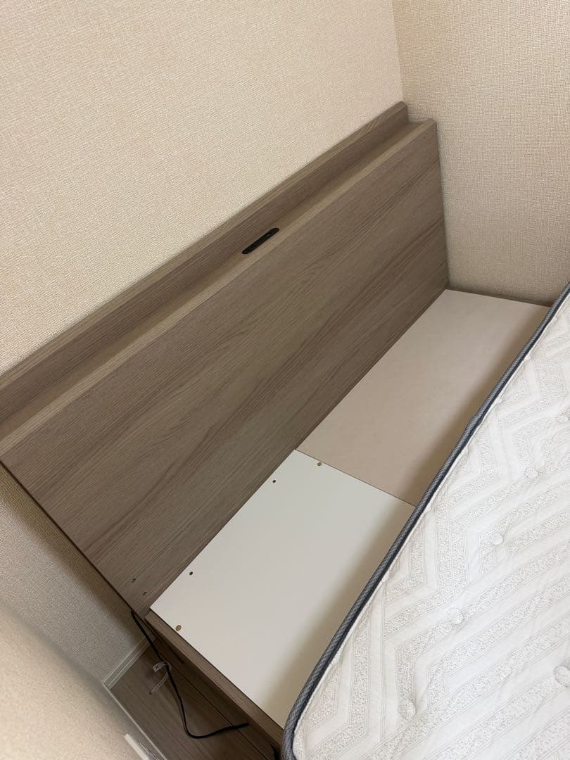 【ぱーち】 ダブル引き出し付きフレーム マットレス(Nスリープ)セミダブル