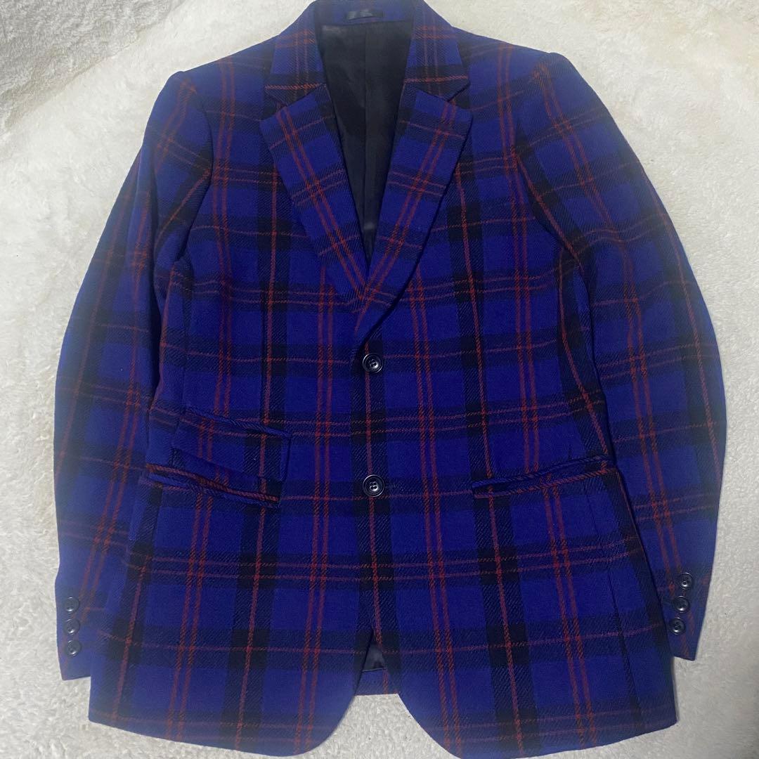 【美品✨】オアグローリー チェック柄スーツ ウール 3ピース 成人式 目立つ