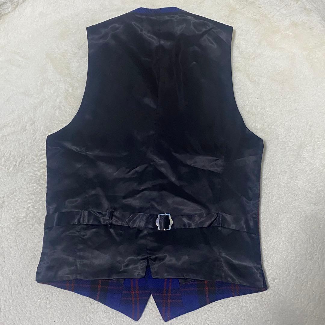 【美品✨】オアグローリー チェック柄スーツ ウール 3ピース 成人式 目立つ