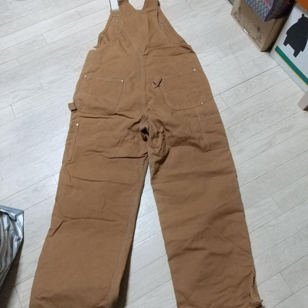 カーハート Carhartt 中綿入り ブラウン キャメル オーバーオール