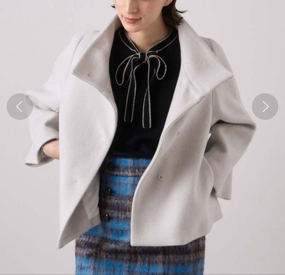 アナイ シャンブレーショートコート　ショートコート 2022 SS グレー