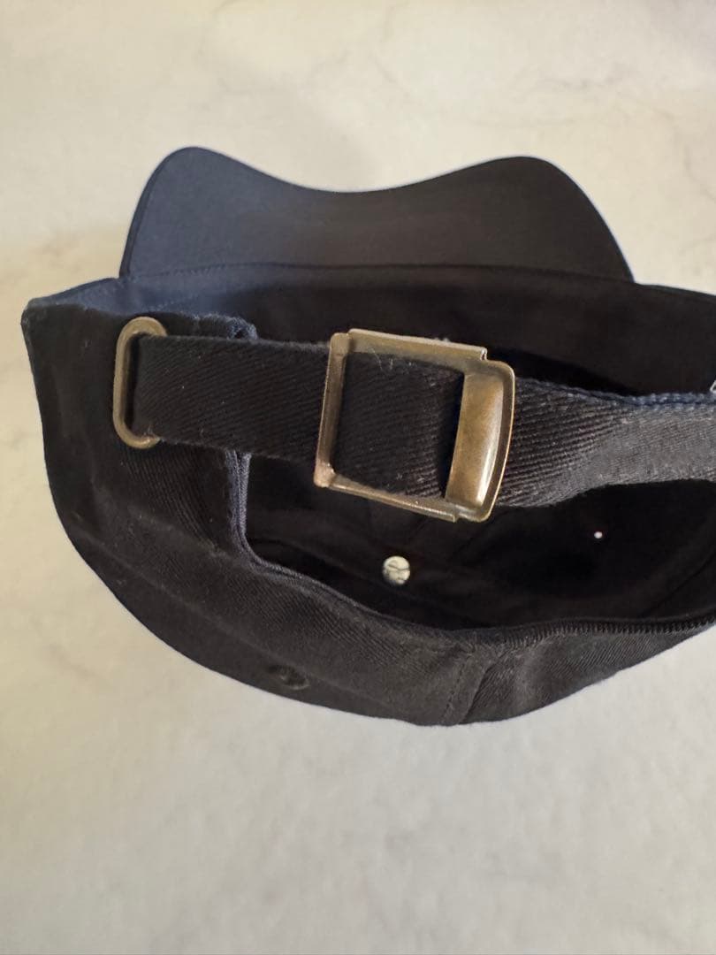 theDivot 刺繍ロゴ キャップ 黒ロンハーマンOVY