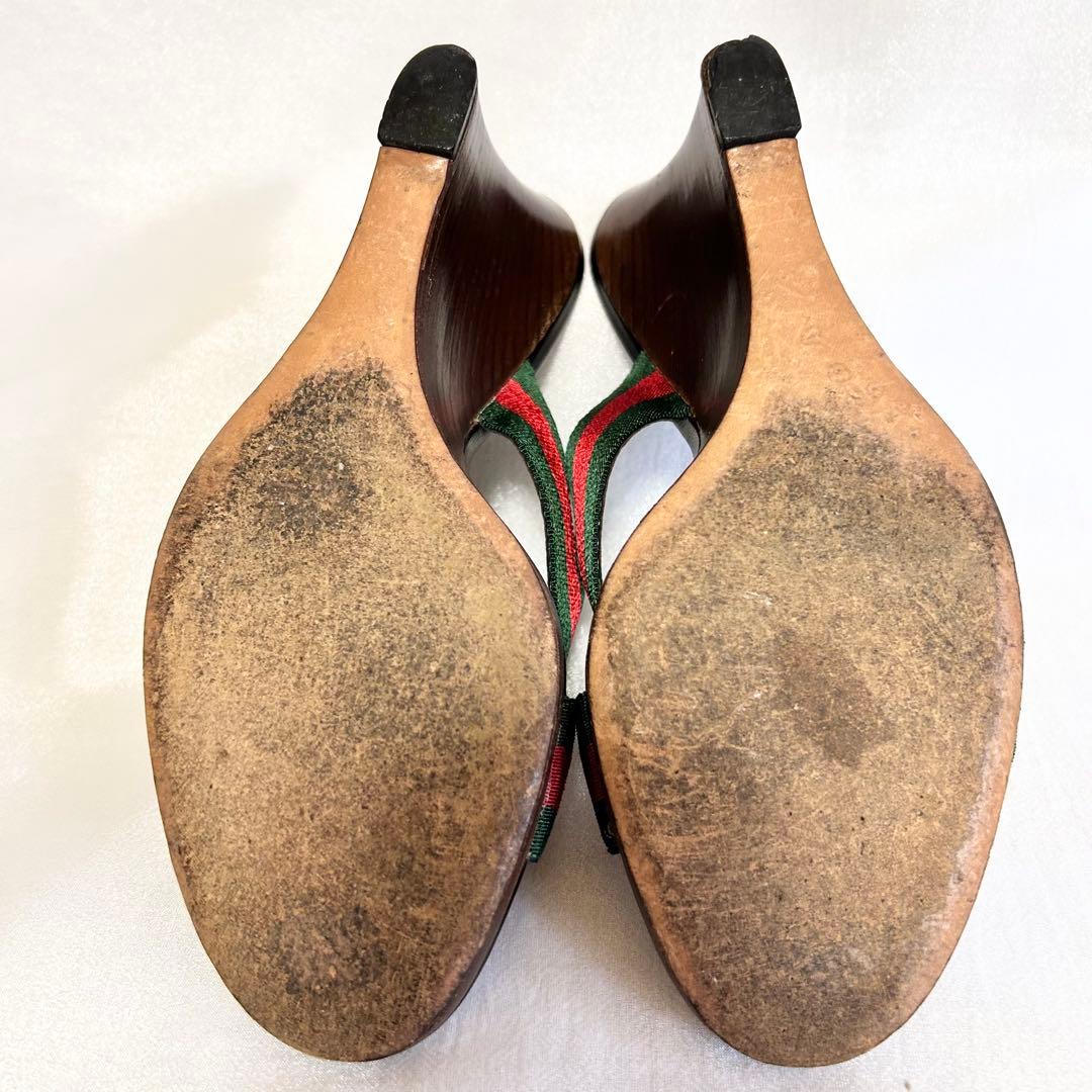 グッチ GUCCI ミュール パンプス ヒール ウェッジソール サンダル