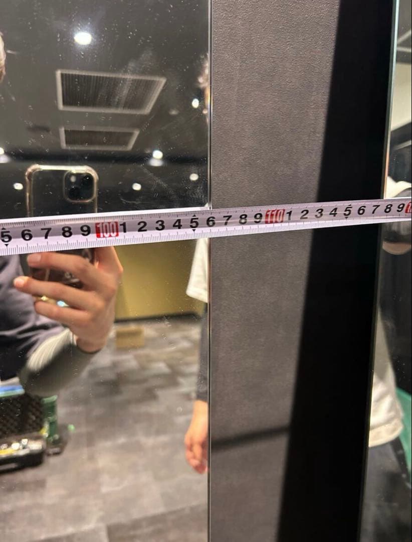 ジム用全身鏡 ミラー 約106cm×約190cm 直接引き取り限 千葉県市川市③