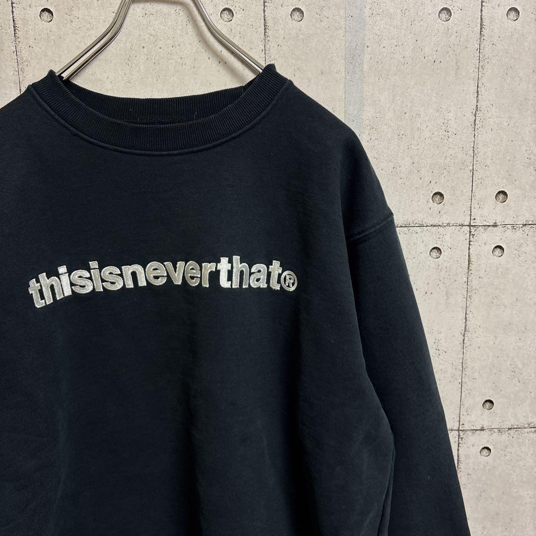 【状態◎、肉厚】thisisneverthat ブラック スウェット M ネバザ