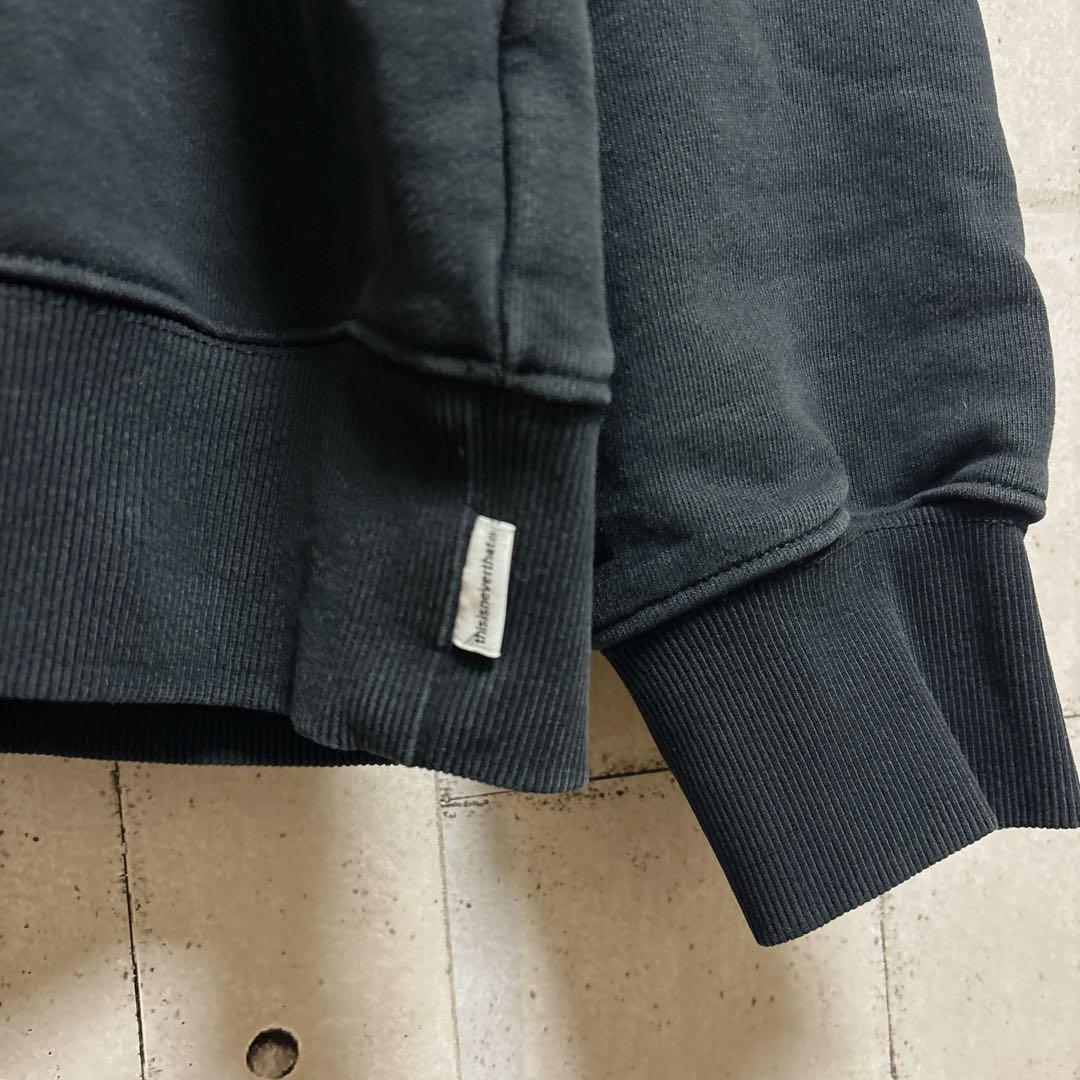 【状態◎、肉厚】thisisneverthat ブラック スウェット M ネバザ