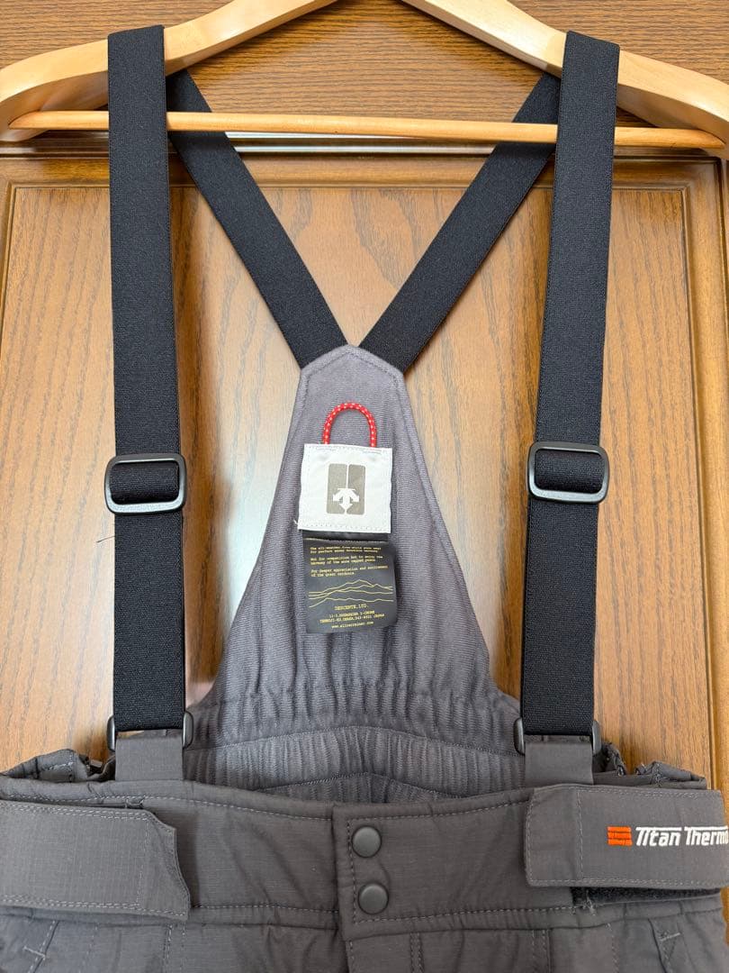 DESCENTE スキーウェアセット (M)赤/グレー