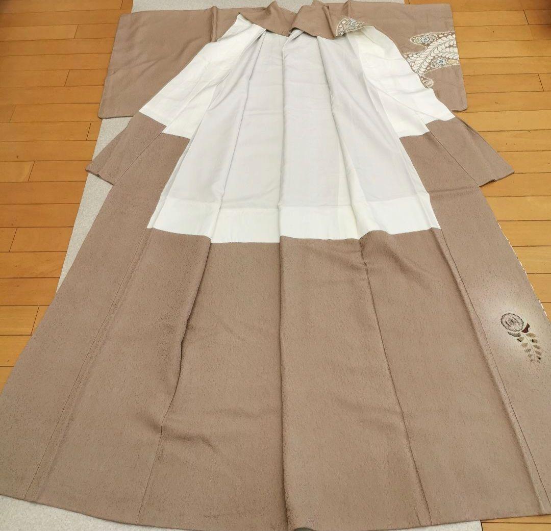 【新品 辻が花】優しいミルクティー色 技巧絞り 訪問着 付け下げ