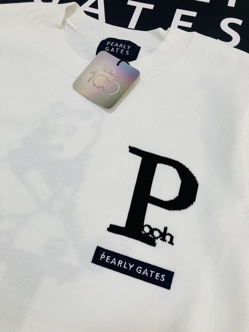 新品 パーリーゲイツ×Disney POOH プーニット セーター(4)M/白