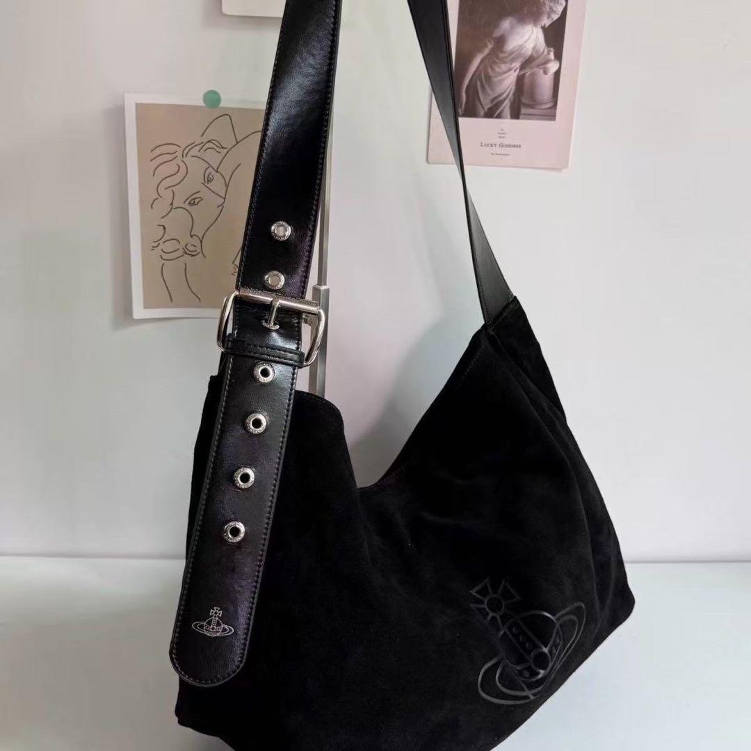 Vivienne Westwood ブラックスエードショルダーバッグボディバッグ