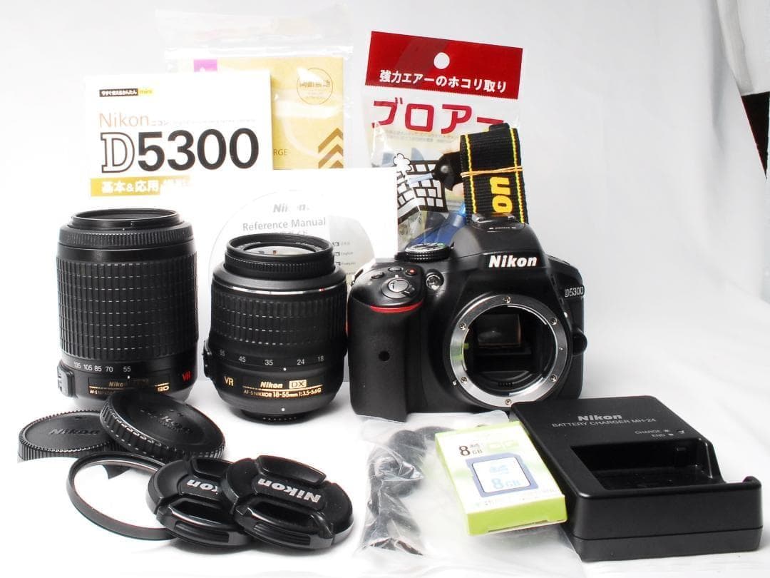 【新品級】Nikon D5300 Wレンズ Wi-Fi転送可能 初心者おススメ