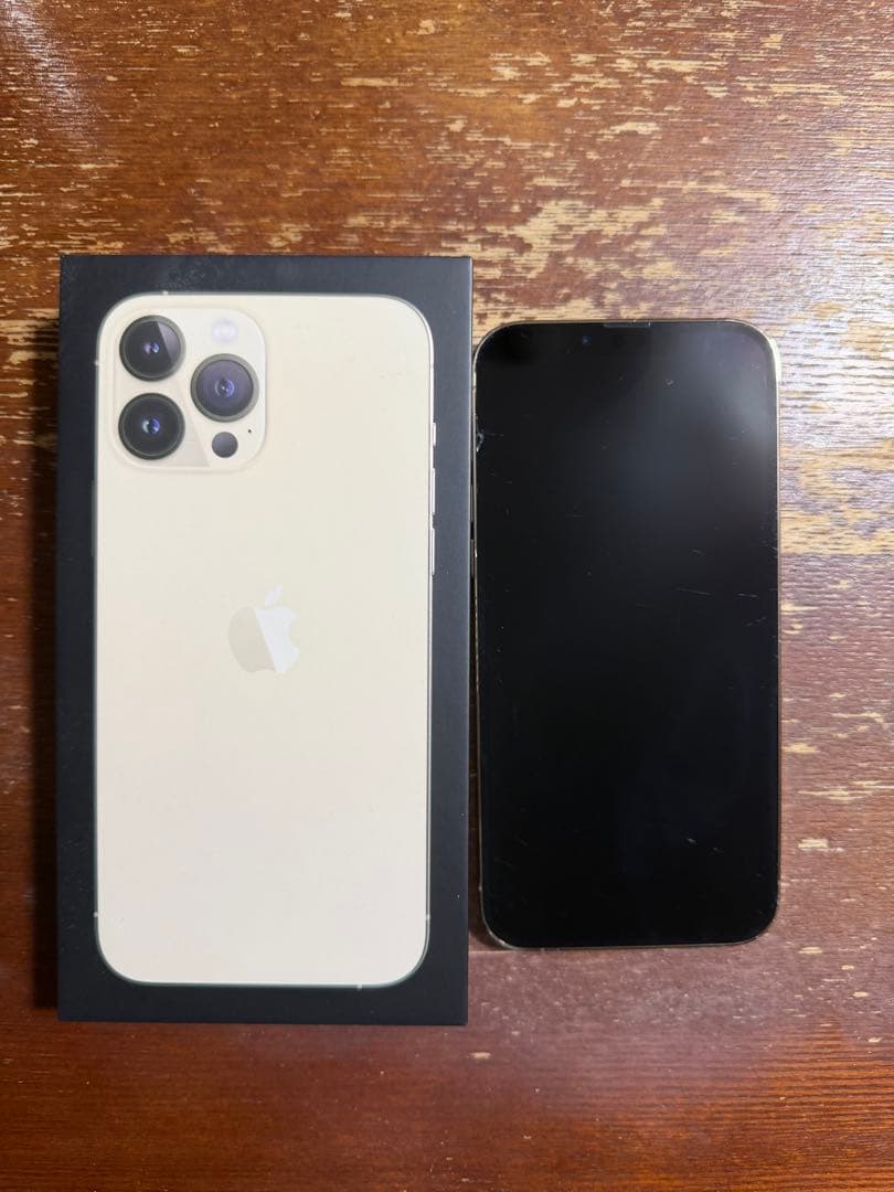 【画面割れSIMフリー】iPhone 13 Pro Max ゴールド 256GB