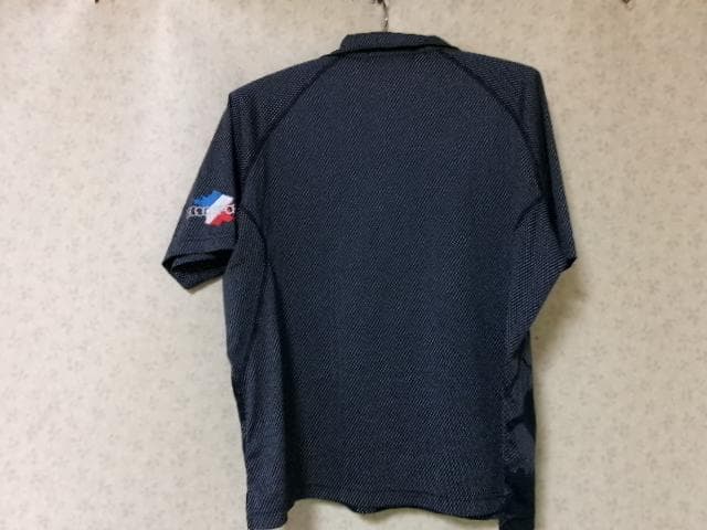 90829 ルコックスポルティフゴルフ　ポロシャツ　紺色　M