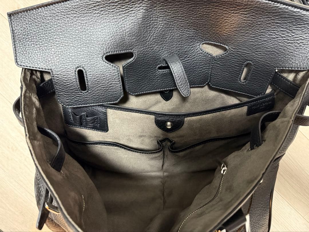 ペッレモルビダMB026A-フラップボストンバッグ(Mサイズ)ブラック