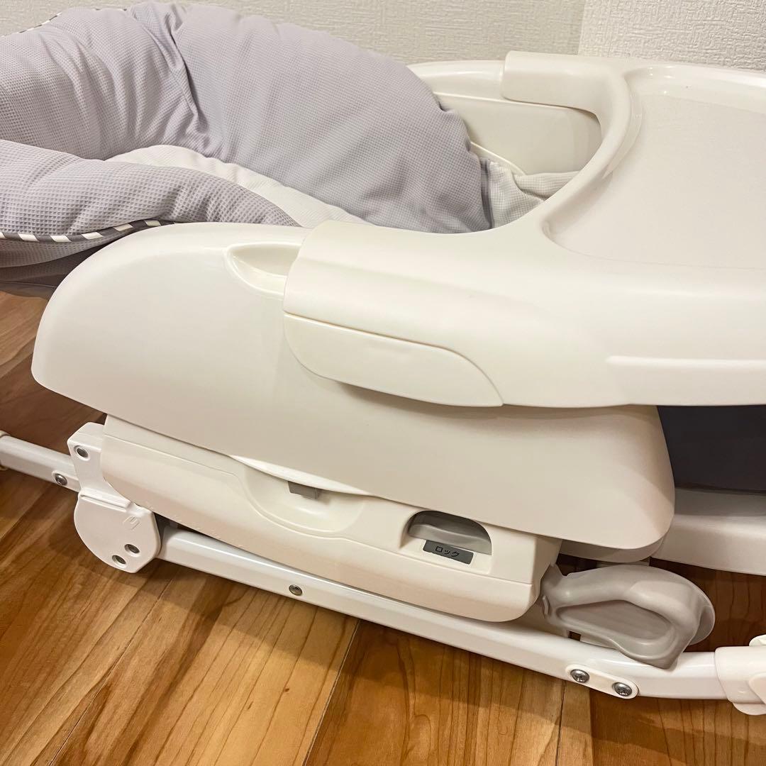 【美品】 コンビ ハイローチェア ネムリラ FF セサミグレー リバーシブル