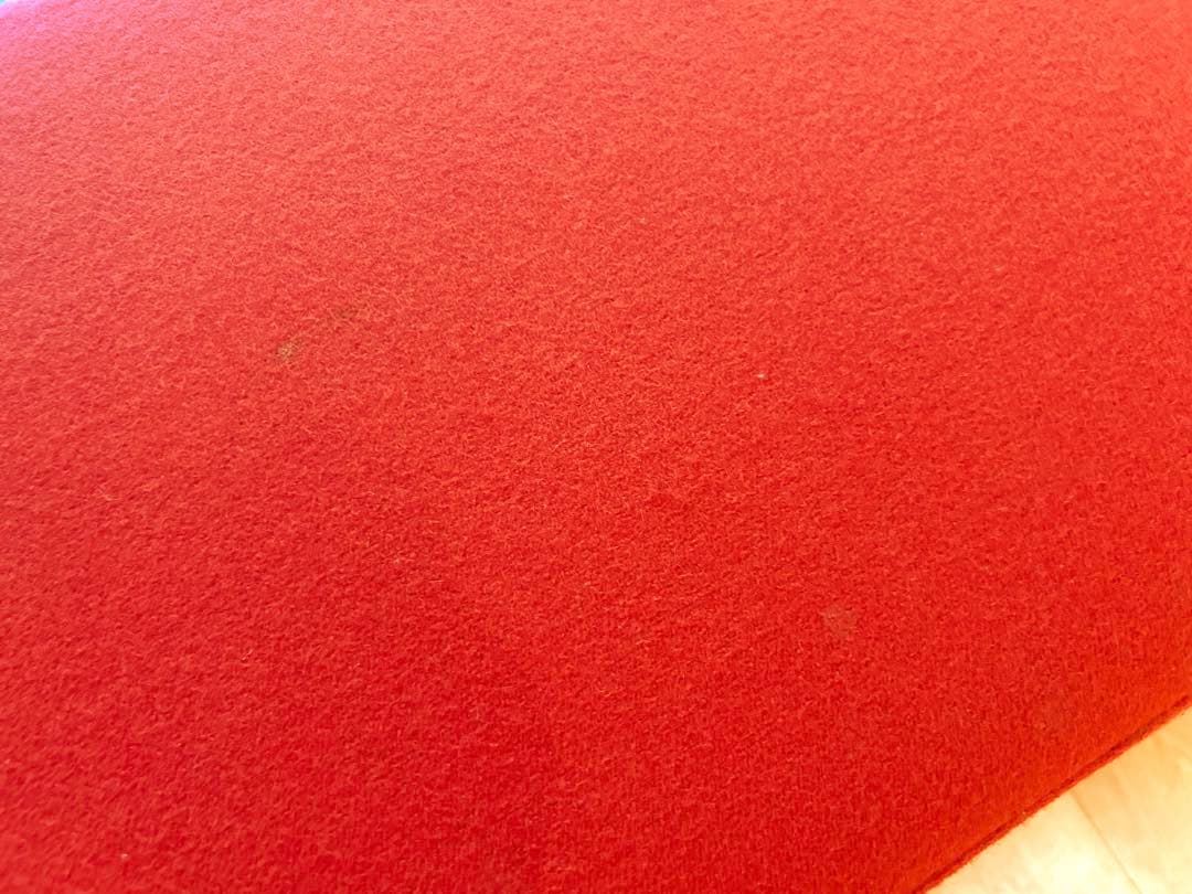 ベンチ 本棚 OFFI 赤いクッション付き オープンシェルフ レコード入れ