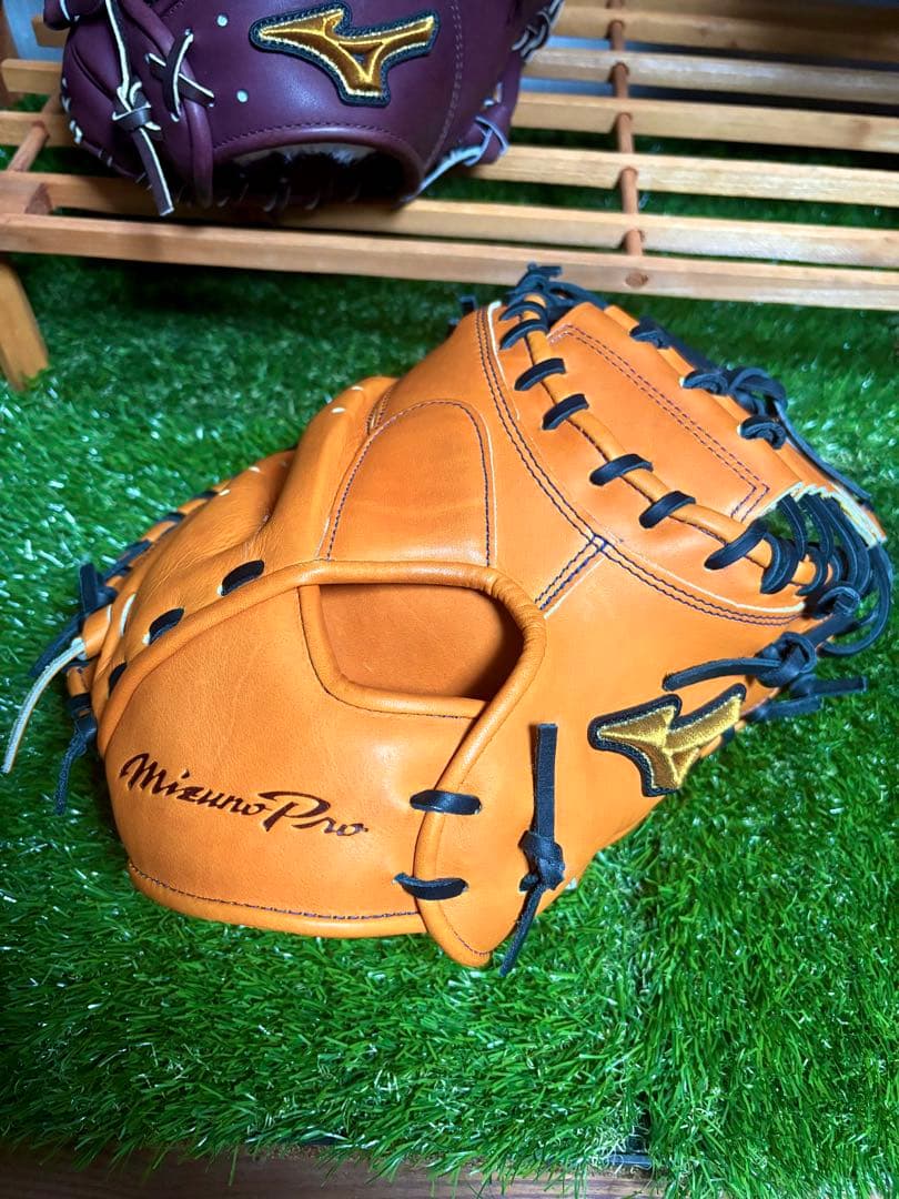 ミズノプロ　軟式　キャッチャーミット　號　オレンジ　MR型 Mizuno