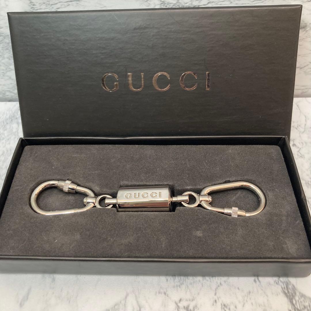 【未使用品級】GUCCI グッチ カラビナ キーリング シルバー