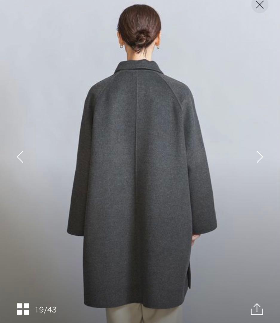 beauty&youth リバーポンチョコート　Mサイズ　ネイビー