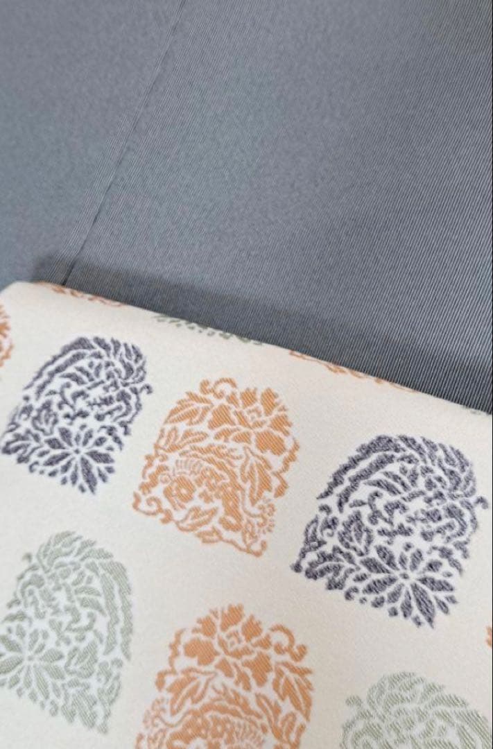 江戸小紋 万筋　黒x薄グレー袷　正絹　縞　丈160 裄65、5 紋なし