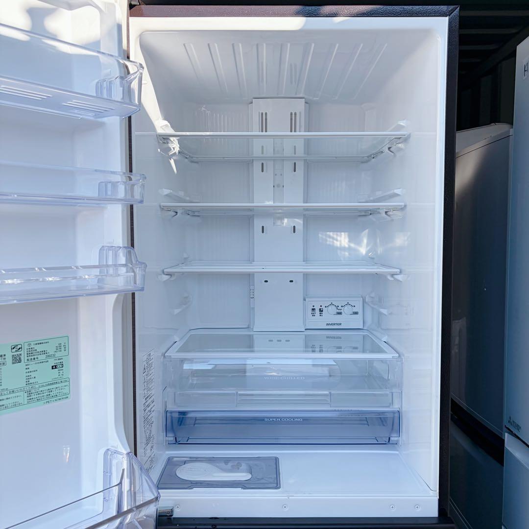 運搬取付無料！純正三菱ダークブラウン冷蔵庫！木のような風合い！完動品・超美品！