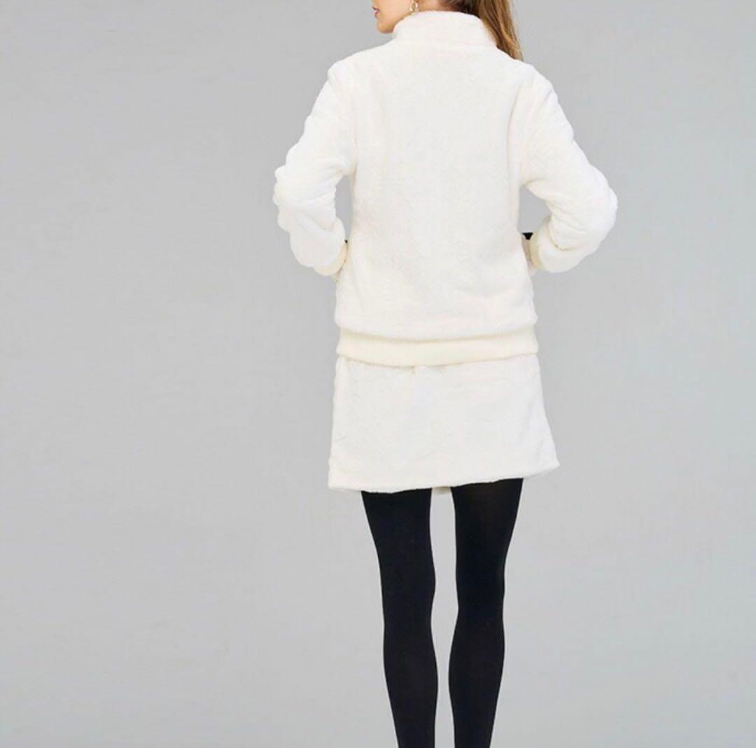 ファーレディースジャケット&スカート　上下セット　新品未使用　L 暖かい