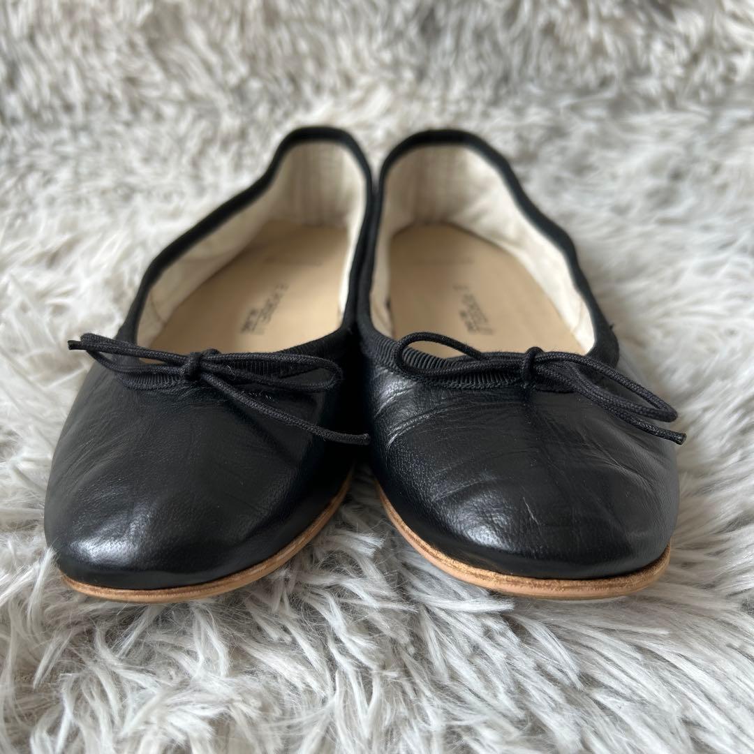 【美品】E.PORSELLI×FRAMeWORK 別注バレエシューズ ブラック