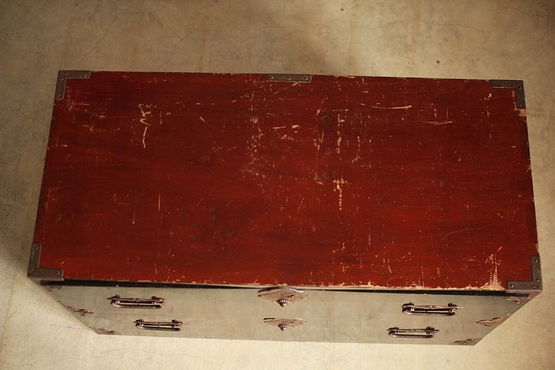 綺麗な巾着金具庄内箪笥　2段　タンス　収納　古家具　古民家　時代家具