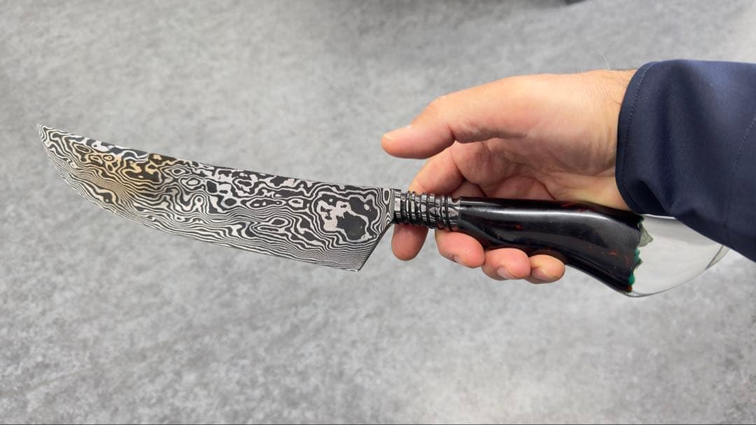 ダマスカス鋼 三徳包丁 30cm