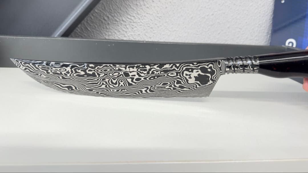 ダマスカス鋼 三徳包丁 30cm